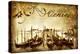 Venetian Pictures - Artwork in Retro Style-Maugli-l-Stretched Canvas