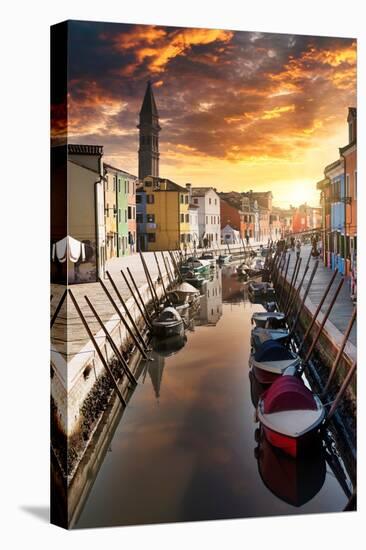 Venetian Sunlight - Burano Sunset-Philippe HUGONNARD-Premier Image Canvas