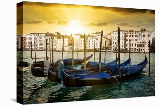 Venetian Sunlight - Evening Gondolas-Philippe HUGONNARD-Premier Image Canvas