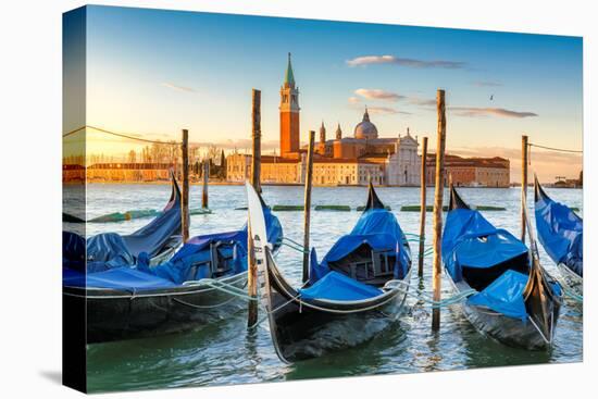 Venice Gondolas on San Marco Square at Sunrise, Venice, Italy-lucky-photographer-Premier Image Canvas