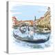 Venice - Grand Canal. View of the Rialto Bridge. Vector Sketch. Eps10--Vladimir--Stretched Canvas