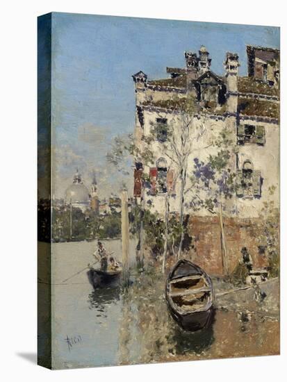 Venice, House on the Canal, C.1900 (Oil on Panel)-Martin Rico y Ortega-Premier Image Canvas