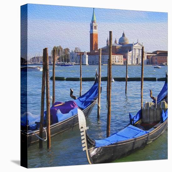 Venice Lagoon with Gondola-Tosh-Stretched Canvas