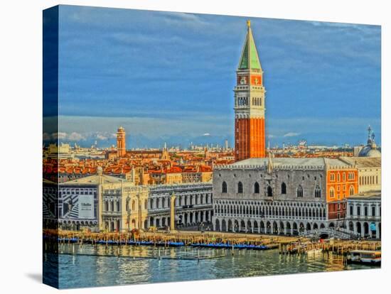 Venice Serenissima with St Mark Square and Alps-Markus Bleichner-Stretched Canvas