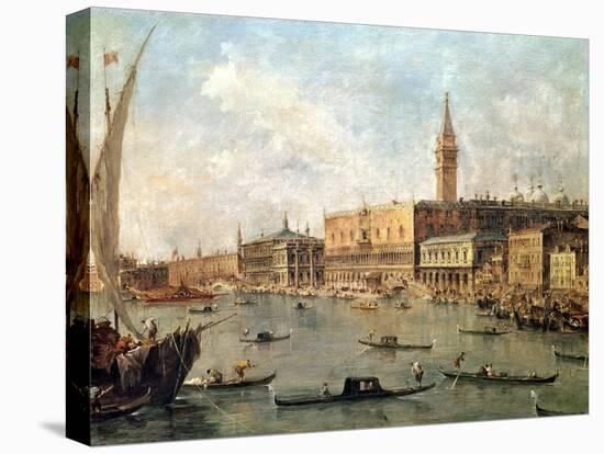 Venice: the Doge's Palace and the Molo from the Basin of San Marco, circa 1770-Francesco Guardi-Premier Image Canvas