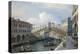 Venice, the Grand Canal, the Rialto Bridge from the South-Canaletto-Premier Image Canvas