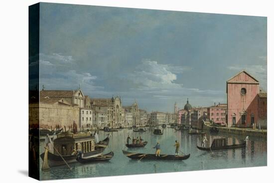 Venice, Upper Reaches of the Grand Canal Facing Santa Croce, 1740s-Bernardo Bellotto-Premier Image Canvas