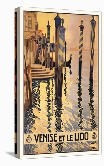 Venise et le lido-Vintage Poster-Stretched Canvas