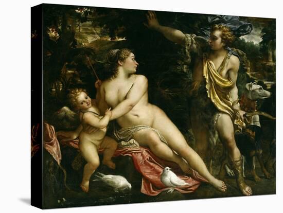 Venus, Adonis and Cupid, Ca. 1590-Annibale Carracci-Premier Image Canvas