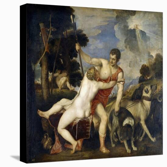 Venus and Adonis-Titian (Tiziano Vecelli)-Premier Image Canvas