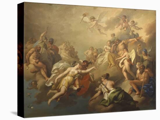 Venus and Psyche Among the Olympian Gods-Pier Antonio Novelli-Stretched Canvas