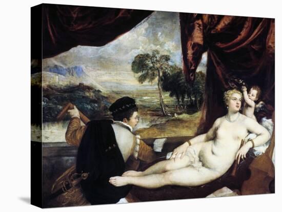 Venus and the Lute Player, C1565-1570-Titian (Tiziano Vecelli)-Premier Image Canvas