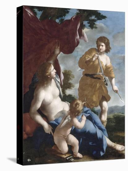 Vénus avec Adonis partant à la chasse-Giovanni Francesco Romanelli-Premier Image Canvas