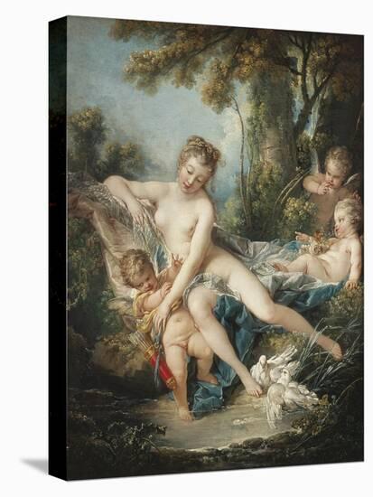 Venus Consoling Cupid-Francois Boucher-Stretched Canvas