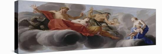 Vénus présente l'Amour à Jupiter-Eustache Le Sueur-Premier Image Canvas