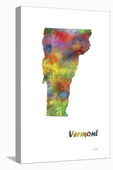 Vermont State Map 1-Marlene Watson-Premier Image Canvas