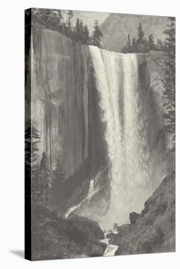 Vernal Falls, 1863 - Vintage-Albert Bierstadt-Stretched Canvas