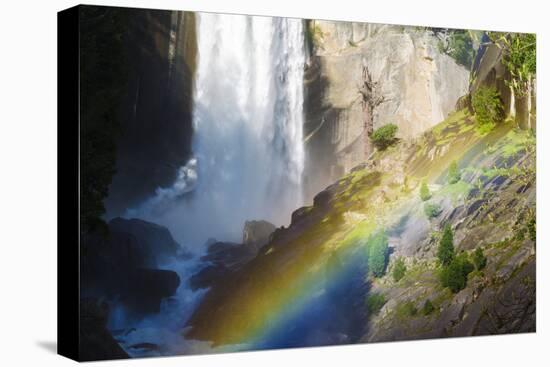 Vernal Falls and Hikers on the Mist Trail, California, Usa-Russ Bishop-Premier Image Canvas