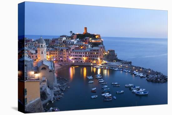 Vernazza at Dusk, Cinque Terre, UNESCO World Heritage Site, Liguria, Italy, Mediterranean, Europe-Mark Sunderland-Premier Image Canvas