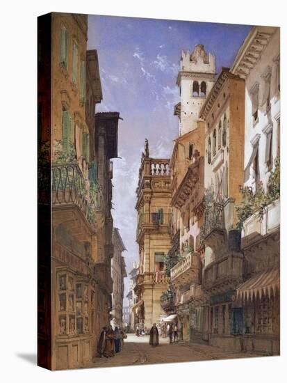 Verona: Corso Sant' Anastasia and the Palazzo Maffei-William Callow-Premier Image Canvas