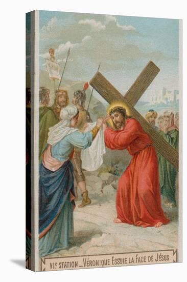 Veronica Wipes the Face of Jesus. the Sixth Station of the Cross-null-Premier Image Canvas