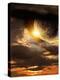 Vertical Background With Maya Calendar And Sunset-frenta-Stretched Canvas