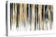 Vertical Lines Black Gold-David Moore-Stretched Canvas
