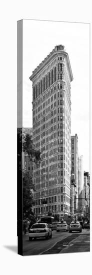 Vertical Panoramic of Flatiron Building and 5th Ave, Black and White Photography, Manhattan, NYC-Philippe Hugonnard-Premier Image Canvas