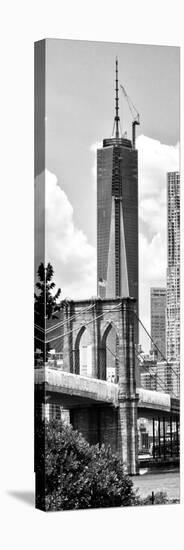 Vertical Panoramic View of Brooklyn Bridge View and One World Trade Center, Manhattan, NYC-Philippe Hugonnard-Premier Image Canvas