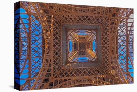 Vertical View of Eiffel Tower in Paris from Ground Perspective-Pictures-and-Pixels-Premier Image Canvas