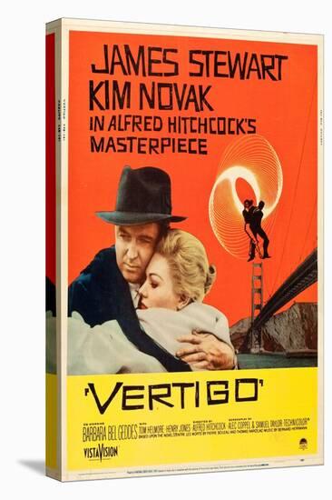 Vertigo, James Stewart, Kim Novak, 1958-null-Stretched Canvas