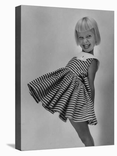 Very Cute Young Model Wearing a Dress-Lisa Larsen-Premier Image Canvas