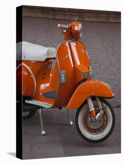 Vespa Scooter, Llanes, Spain-Walter Bibikow-Premier Image Canvas