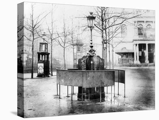 Vespasienne (Public Urinal) on the Grands Boulevards, Paris, C.1900 (B/W Photo)-French Photographer-Premier Image Canvas