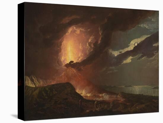 Vesuvius in Eruption, with a View over the Islands in the Bay of Naples-Joseph Wright of Derby-Premier Image Canvas