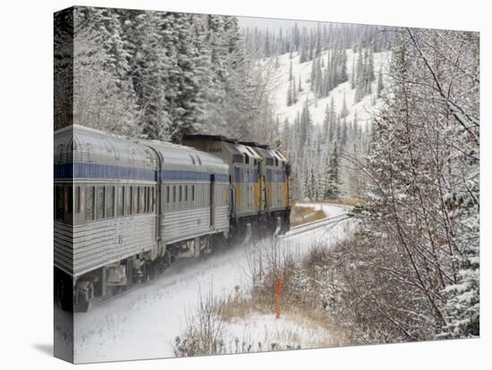 Via Rail Snow Train Between Edmonton & Jasper, Alberta, Canada-Cindy Miller Hopkins-Premier Image Canvas