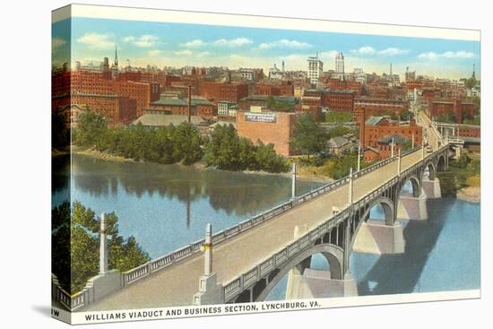 Viaduct and Business District, Lynchburg, Virginia-null-Stretched Canvas