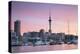 Viaduct Harbour and Sky Tower at Sunset, Auckland, North Island, New Zealand, Pacific-Ian-Premier Image Canvas