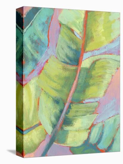 Vibrant Palm Leaves II-Jennifer Goldberger-Stretched Canvas