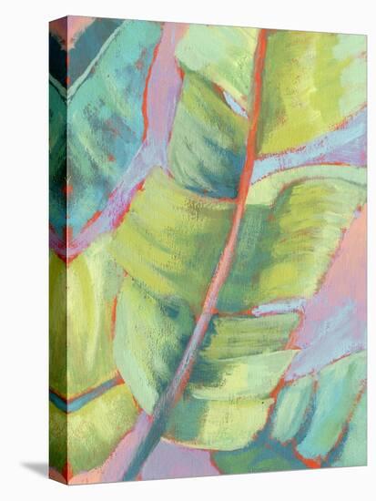 Vibrant Palm Leaves II-Jennifer Goldberger-Stretched Canvas