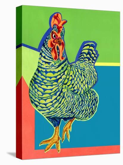 Vibrant Rooster-Kerstin Stock-Stretched Canvas