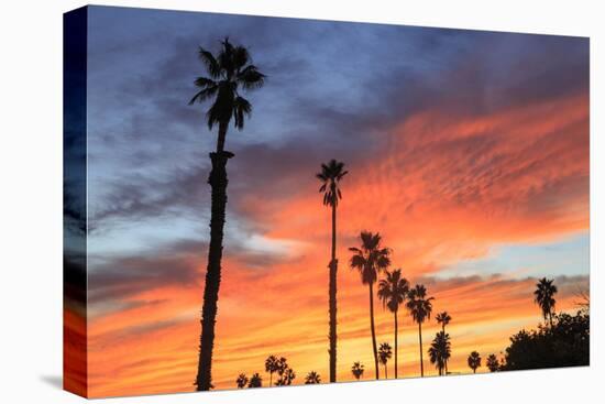 Vibrant sunset, Pacific Beach, San Diego, California, USA-Stuart Westmorland-Premier Image Canvas