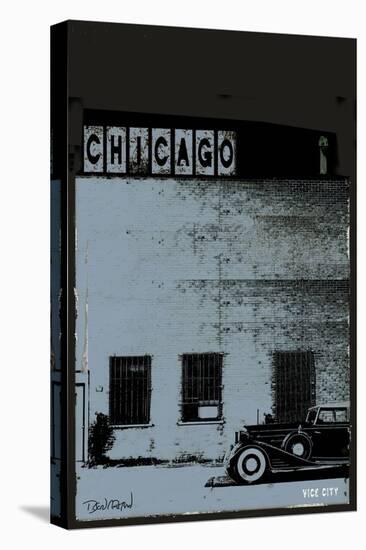 Vice City - Chicago grey-Pascal Normand-Stretched Canvas