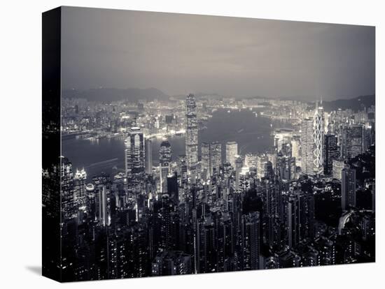 Victoria Harbour and Skyline from the Peak, Hong Kong, China-Jon Arnold-Premier Image Canvas