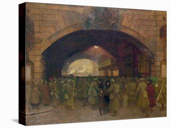 Victoria Station, Troops Leaving for the Front-Walter Bayes-Premier Image Canvas