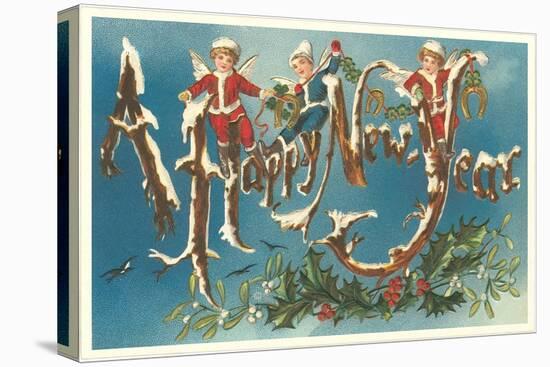 Victorian Santa Angels-null-Stretched Canvas