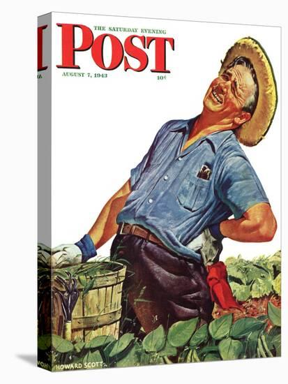 "Victory Garden," Saturday Evening Post Cover, August 7, 1943-Howard Scott-Premier Image Canvas