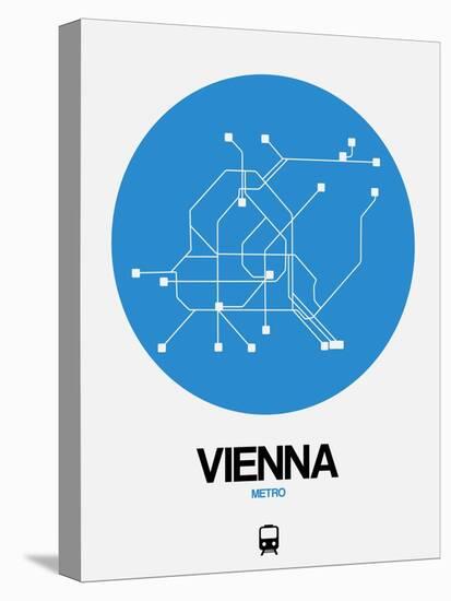 Vienna Blue Subway Map-NaxArt-Stretched Canvas