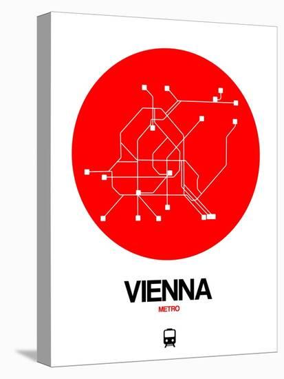 Vienna Red Subway Map-NaxArt-Stretched Canvas