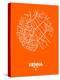 Vienna Street Map Orange-NaxArt-Stretched Canvas